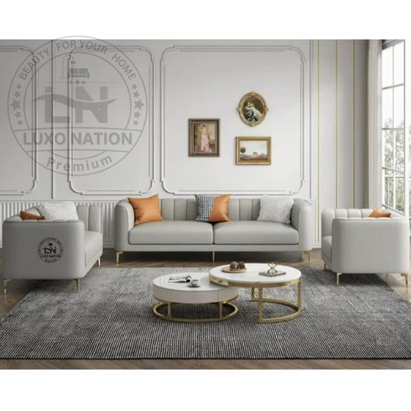BoldNest Leatherette Sofa Set โ Strong & Stylish Build By Luxo nation